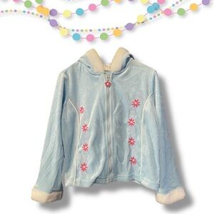 Beluga New York Kids Blue Jacket with Pink Floral Design
